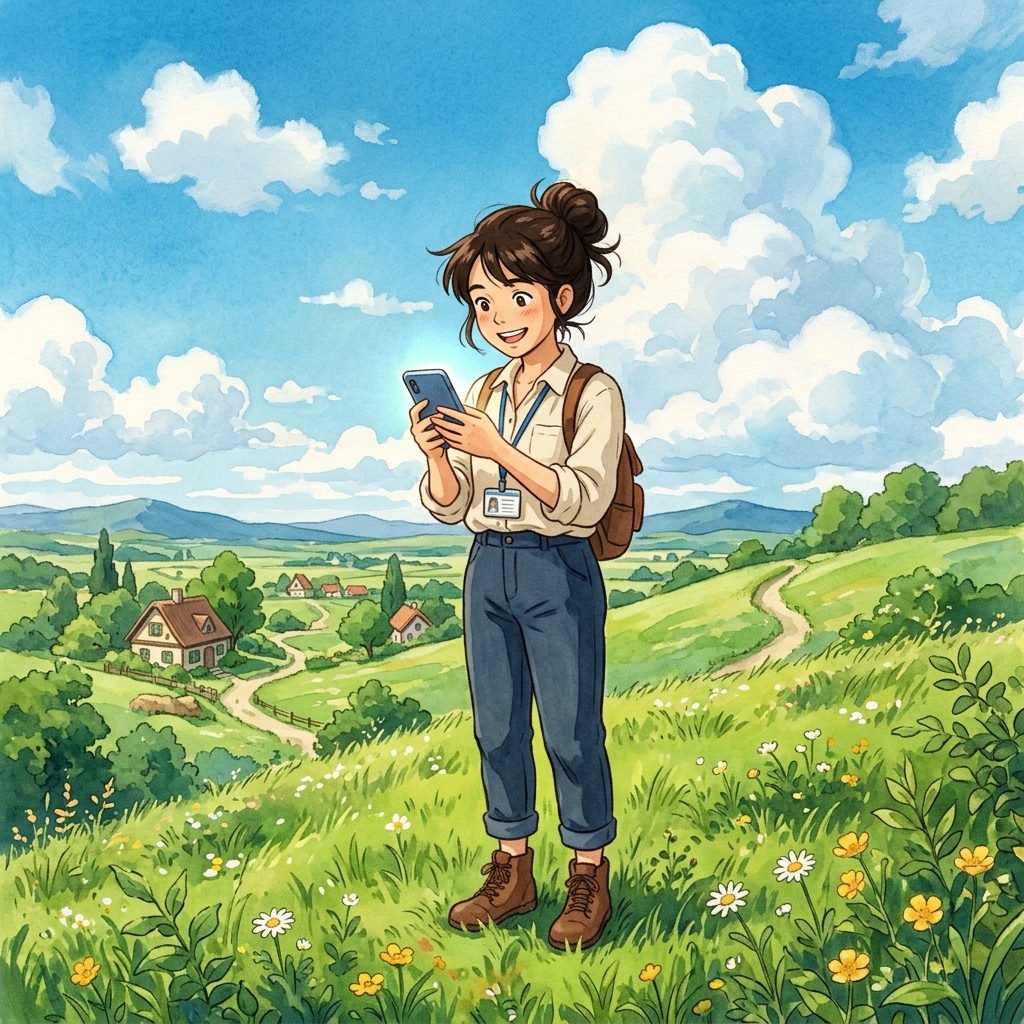 Optimistic developer open to work Ghibli theme