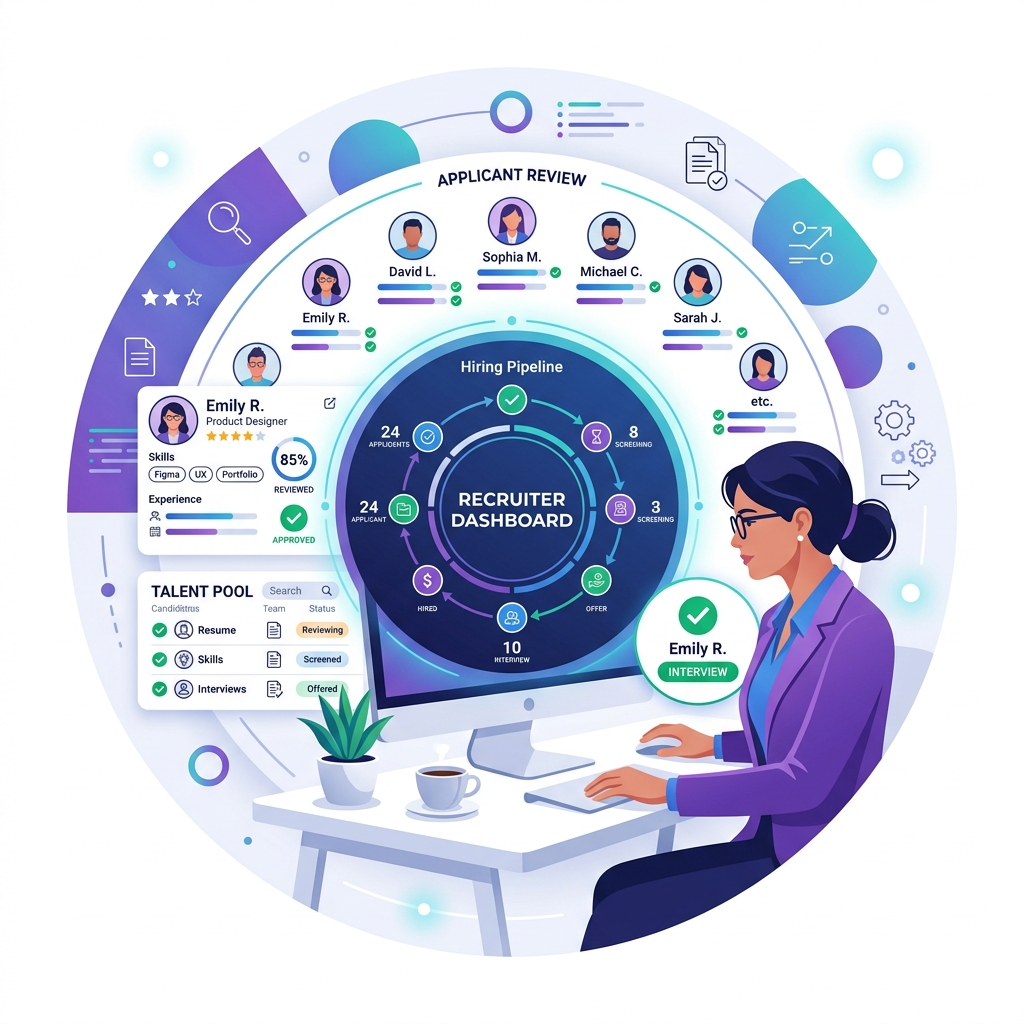 Recruiter candidate dashboard search
